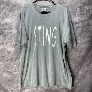 Vintage STING 2000 Concert Tour Graphic T-Shirt Mens XL Gray Y2K USA Canada